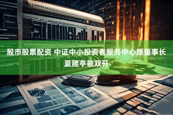 股市股票配资 中证中小投资者服务中心原董事长夏建亭被双开